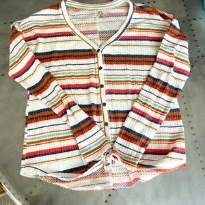 MUDD STRIPED TOP XS